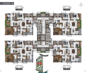 Master Plan in 4 BHK Apartment at Sri The Marquise, Kokapet – for Sale