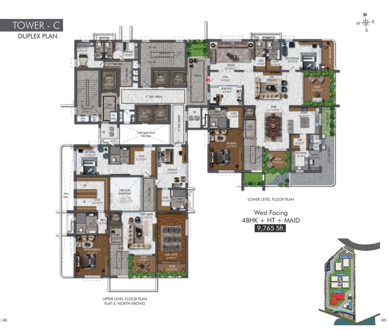 Master Plan, sri-the-marquise 4 Bedroom 9765 Sq.Ft. Apartment In Kokapet Hyderabad 10310464