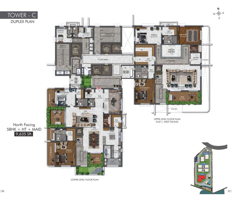 Master Plan, sri-the-marquise 4 Bedroom 9765 Sq.Ft. Apartment In Kokapet Hyderabad 10310464