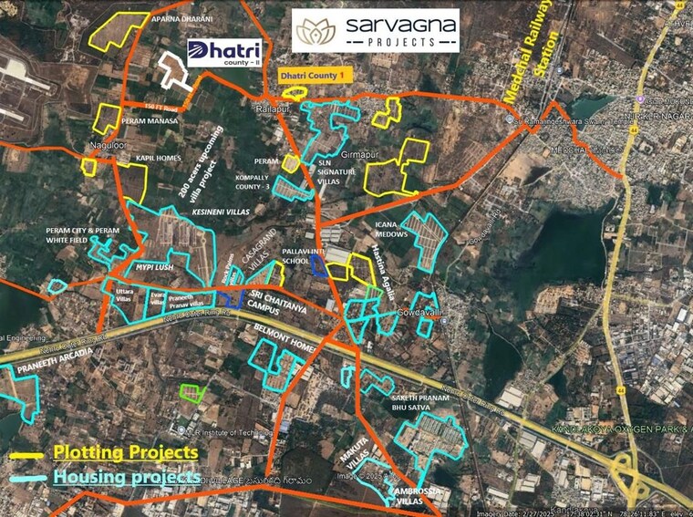 Map Location, kompally  150 Sq.Yd. Plot In Kompally Hyderabad 10310666