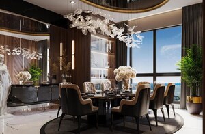 Living Room in 4 BHK Apartment at MICL Aaradhya Avaan, Tardeo – for Sale