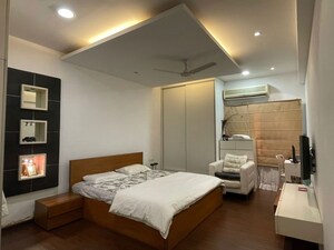 Living Room in 3 BHK Apartment at Trendset Valley View, Banjara Hills – for Rent