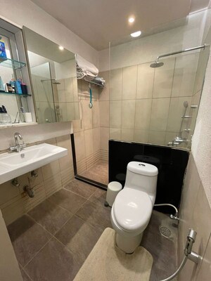 Bathroom in 3 BHK Apartment at Trendset Valley View, Banjara Hills – for Rent