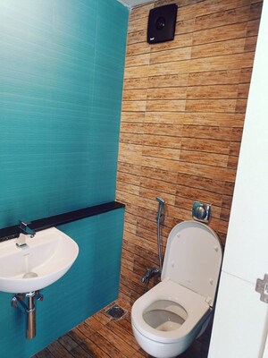 Bathroom in 1 BHK Apartment at Lodha Crown Quality Homes, Majiwada – for Rent