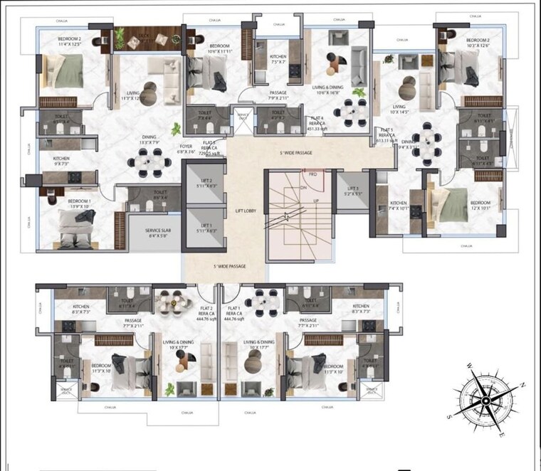 Floor Plan, shivaji park 2 Bedroom 770 Sq.Ft. Apartment In Shivaji Park Mumbai 10283861