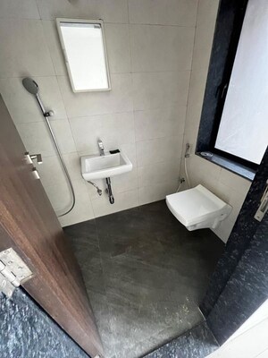 Bathroom in 1 BHK Apartment at Lalani Valentine Apartment 1 Wing D, Malad East – for Rent