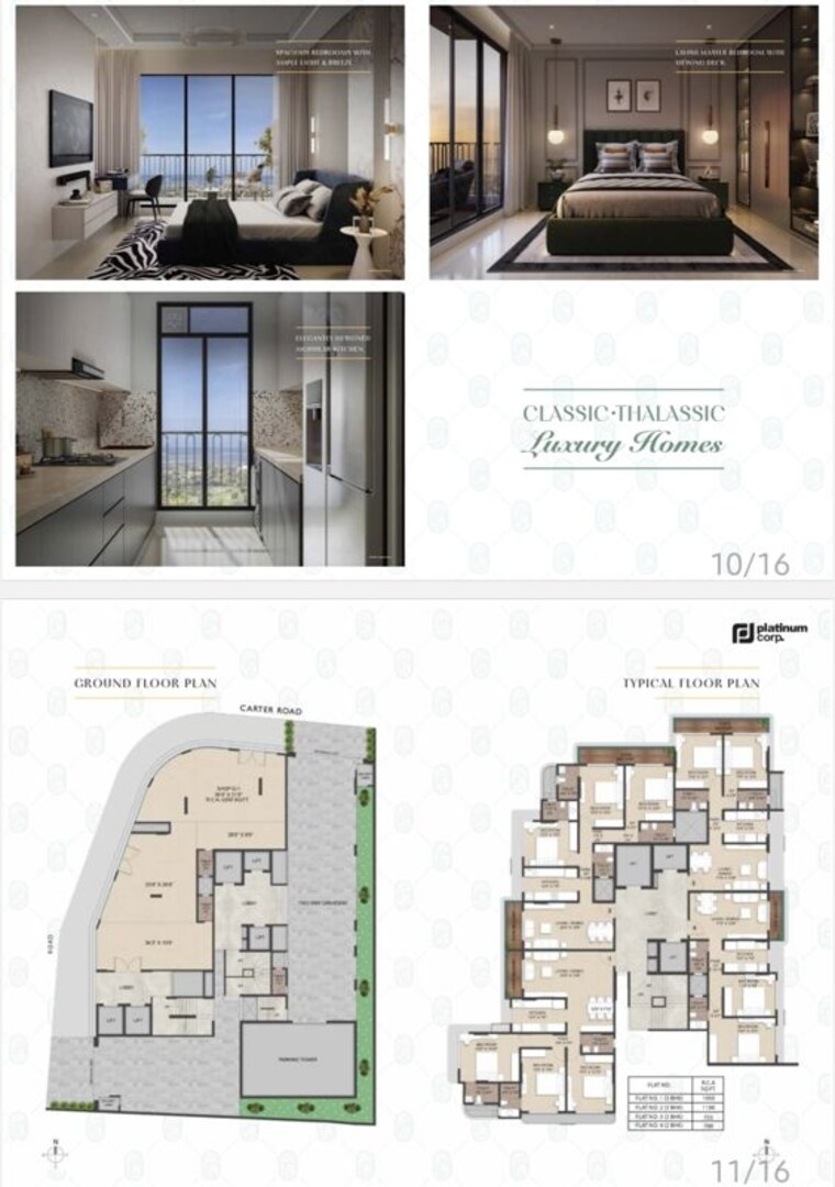 Floor Plan, platinum-oceanic 2 Bedroom 700 Sq.Ft. Builder Floor In Khar West Mumbai 10311780