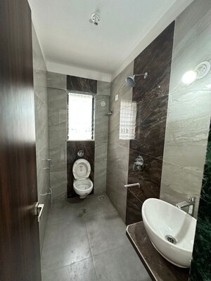 Bathroom in 3 BHK Apartment at Nav Sai Dham CHS, Thane West – for Rent
