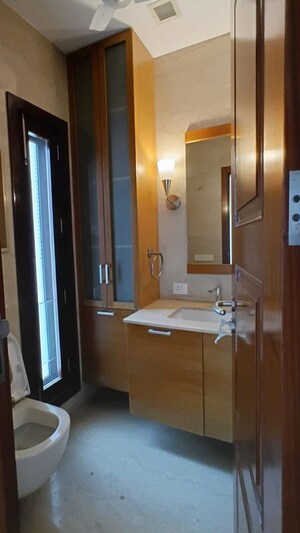 Bathroom in 4 BHK Builder Floor at Chanakyapuri – for Rent