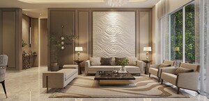 Living Room in 3 BHK Apartment at Runwal Raaya, Worli – for Sale