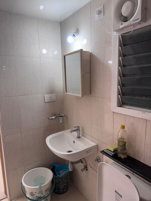 Bathroom in 2.5 BHK Apartment at Mantri Webcity, Hennur – for Rent