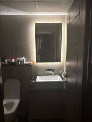 Bathroom in 2.5 BHK Apartment at Bhartiya Nikoo Homes, Thanisandra Main Road – for Rent