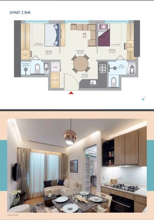 Floor Plan in 2 BHK Builder Floor at Spenta Stardeous, Tardeo – for Sale