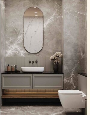 Bathroom in 3 BHK Apartment at Runwal Raaya, Worli – for Sale