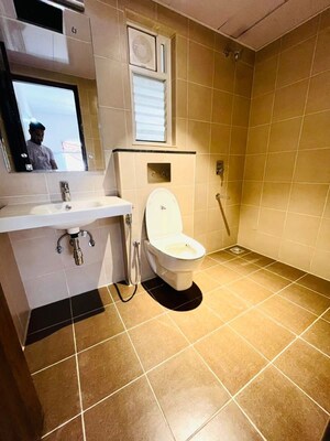 Bathroom in 2 BHK Apartment at Adarsh Greens, Kogilu – for Rent