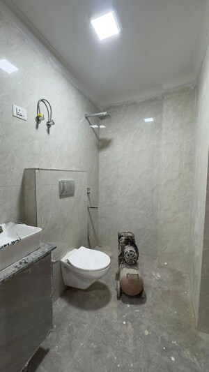 Bathroom in 3 BHK Apartment at Chattarpur – for Rent