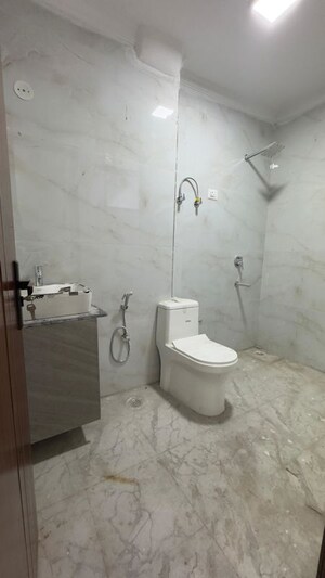 Bathroom in 3 BHK Apartment at Chattarpur – for Rent