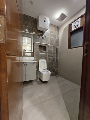 Bathroom in 3 BHK Apartment at Chattarpur – for Rent