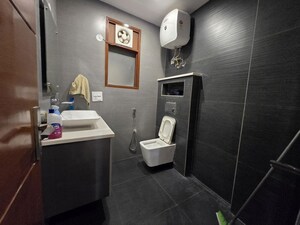Bathroom in 3 BHK Apartment at Chattarpur – for Rent