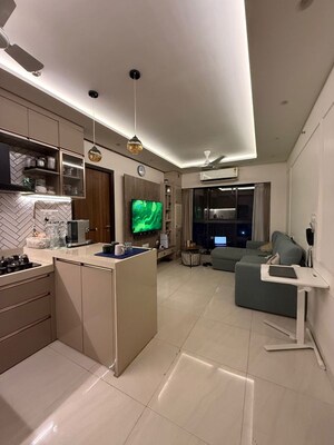 Living Room in 2 BHK Apartment at Lodha Crown Quality Homes, Majiwada – for Sale