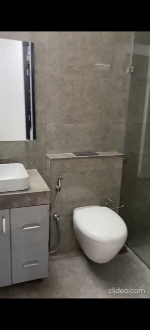 Bathroom in 3 BHK Apartment at Oberoi Eternia, Mulund West – for Rent