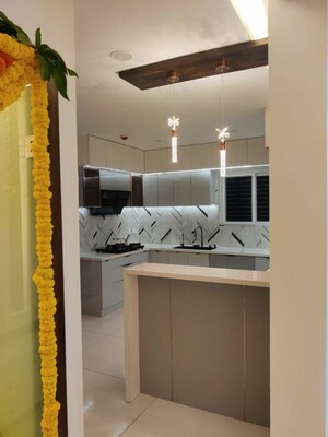 Kitchen in 3 BHK Apartment at Aparna Luxor Park, Kondapur – for Rent