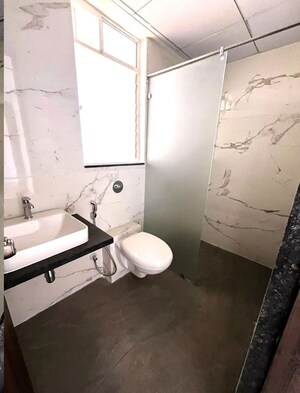 Bathroom in 3 BHK Apartment at Goel Ganga Serio, Kharadi – for Rent