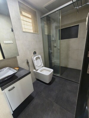 Bathroom in 3 BHK Apartment at Gundecha Altura, Kanjurmarg West – for Rent