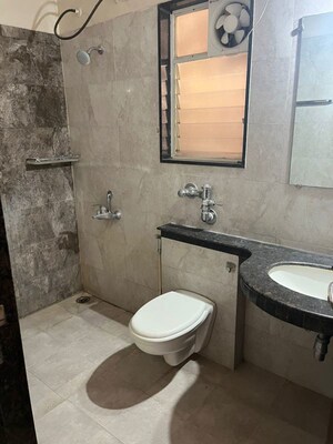 Bathroom in 3 BHK Apartment at Nyati Evita, Dhanori – for Rent