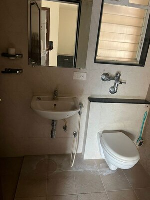 Bathroom in 3 BHK Apartment at Nyati Evita, Dhanori – for Rent