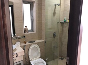 Bathroom in 3 BHK Apartment at K Raheja Interface Heights, Malad West – for Sale