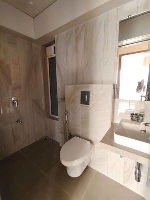 Bathroom in 3 BHK Apartment at Dev Eversun DLH Junction, Andheri West – for Rent