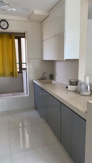 Kitchen in 3 BHK Apartment at Luxora Crystal Antara, Manpada – for Rent