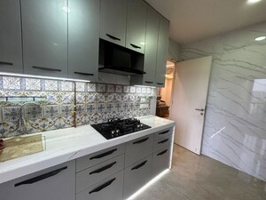 Kitchen in 3 BHK Apartment at Clover Everest World Chs Ltd, Kolshet Road – for Rent