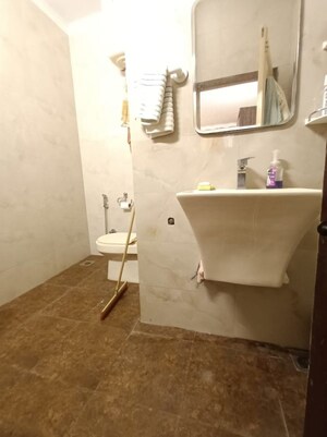 Bathroom in 3.5 BHK Builder Floor at Chittaranjan Park – for Rent