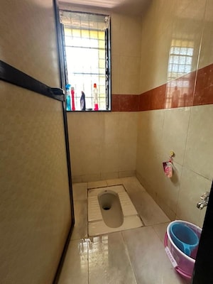 Bathroom in 2 BHK Apartment at Om Manusmruti  CHS, Thane West – for Rent