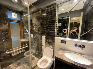 Bathroom in 2 BHK Apartment at Lake View Bandra, Bandra West – for Rent