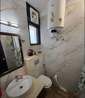 Bathroom in 3 BHK Apartment at Maxxus Elanza, International Airport Road – for Rent