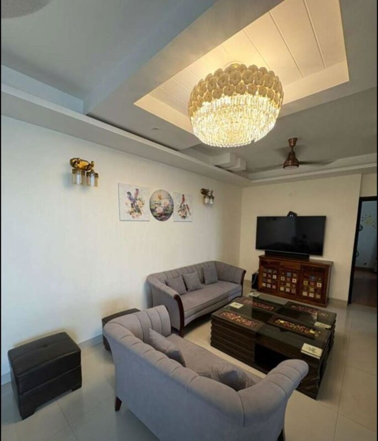 Living Room, maxxus-elanza 3 Bedroom 1600 Sq.Ft. Apartment In International Airport Road Zirakpur 10313534