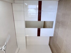 Bathroom in  Apartment at Bhartiya Nikoo Homes Phase 2, Thanisandra Main Road – for Rent