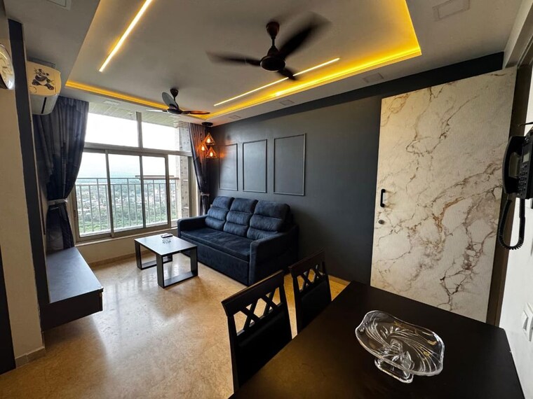 Living Room, hiranandani-estate-alina 1 Bedroom 450 Sq.Ft. Apartment In Ghodbunder Road Thane 10313796
