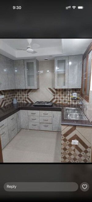 Kitchen in 3 BHK Builder Floor at Greater Kailash I – for Rent