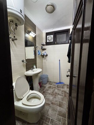 Bathroom in 2 BHK Builder Floor at Malviya Nagar – for Rent