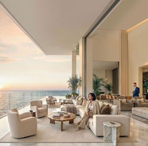 Living Room in 6 BHK Apartment at Lodha Avalon, Juhu – for Sale