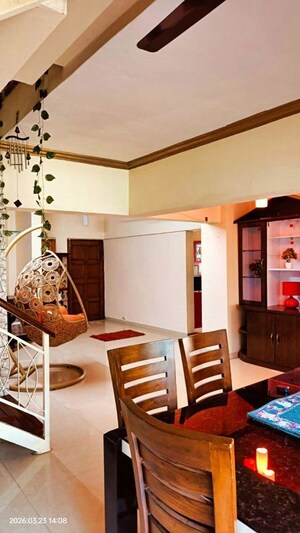 Dining area in 4 BHK Apartment at Gera GreensVille SkyVillas, Kharadi – for Rent