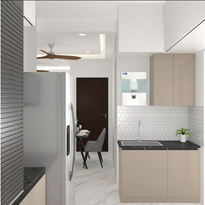 Kitchen in 3 BHK Apartment at Aparna Zenon, Puppalaguda – for Rent