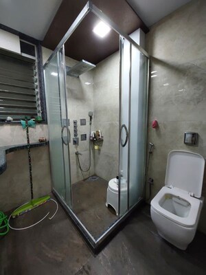 Bathroom in 2 BHK Apartment at Sonai Skyline Apartment, Ghansoli Sector 15 – for Rent