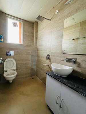 Bathroom in 3 BHK Builder Floor at Sushant Lok Iii – for Rent