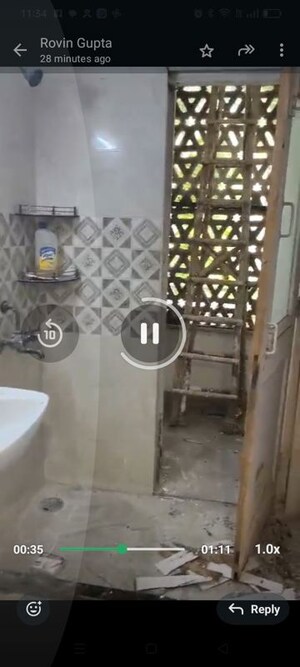 Bathroom in 3 BHK Apartment at RWA Jalvayu Vihar, Sector 25 – for Rent