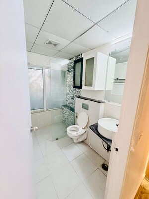 Bathroom in 3 BHK Apartment at Gaur Saundaryam, Tech Zone 4 Greater Noida – for Rent